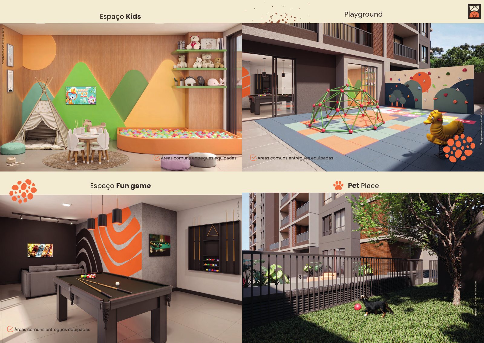 Espaço kids e playground